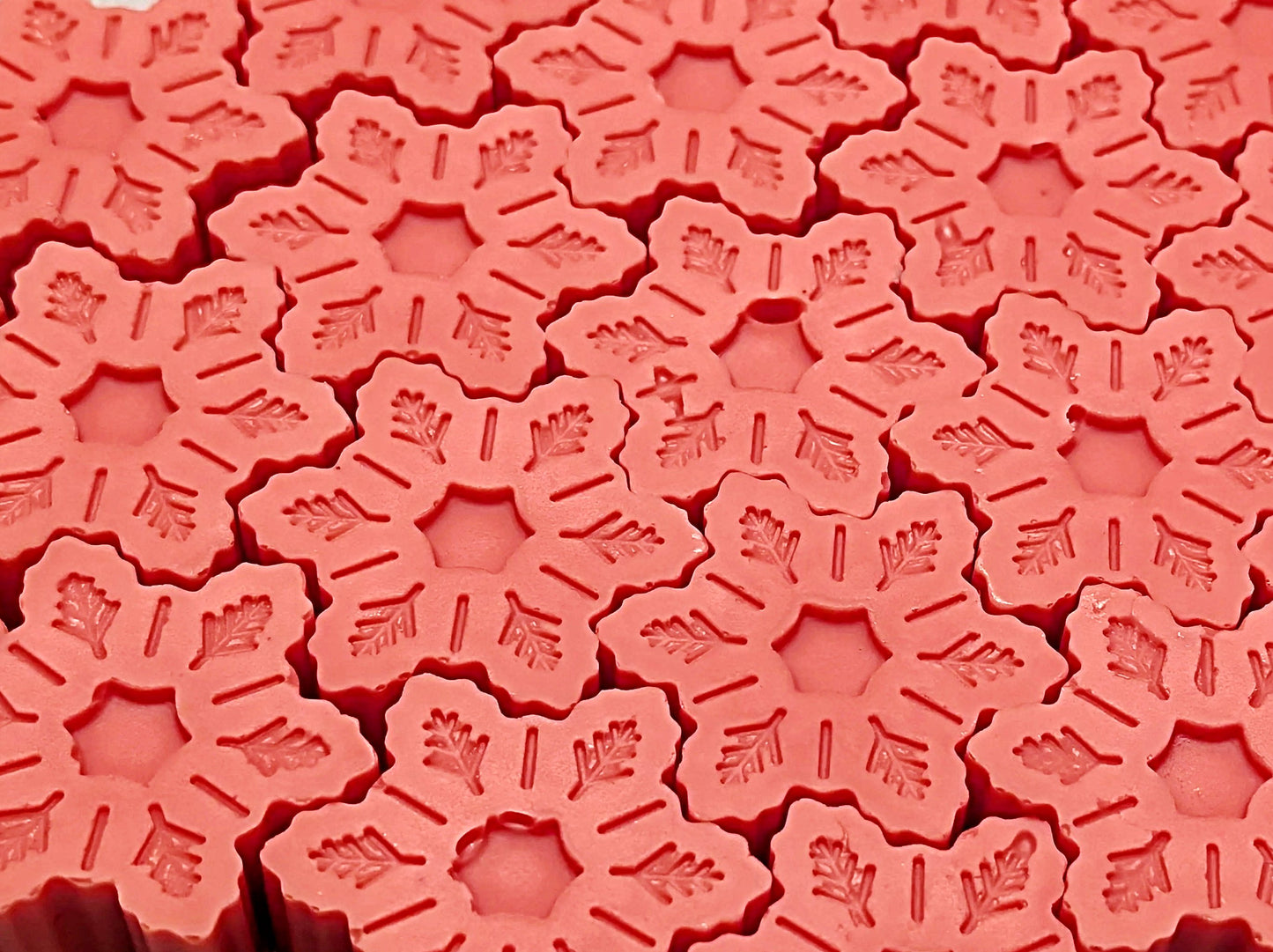 Red snowflake shaped wax melts