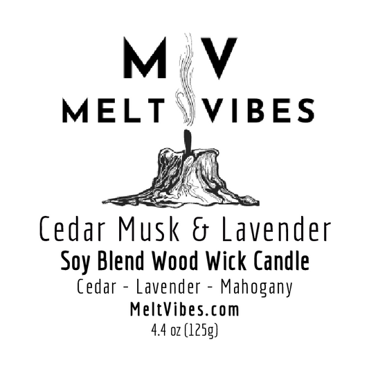 Cedar Musk & Lavender Wood Wick Candle