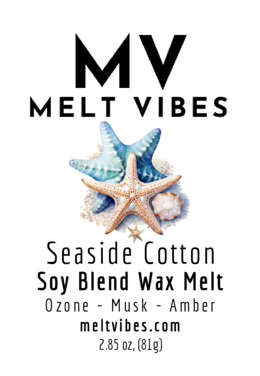 Seaside Cotton Wax Melt Clamshell