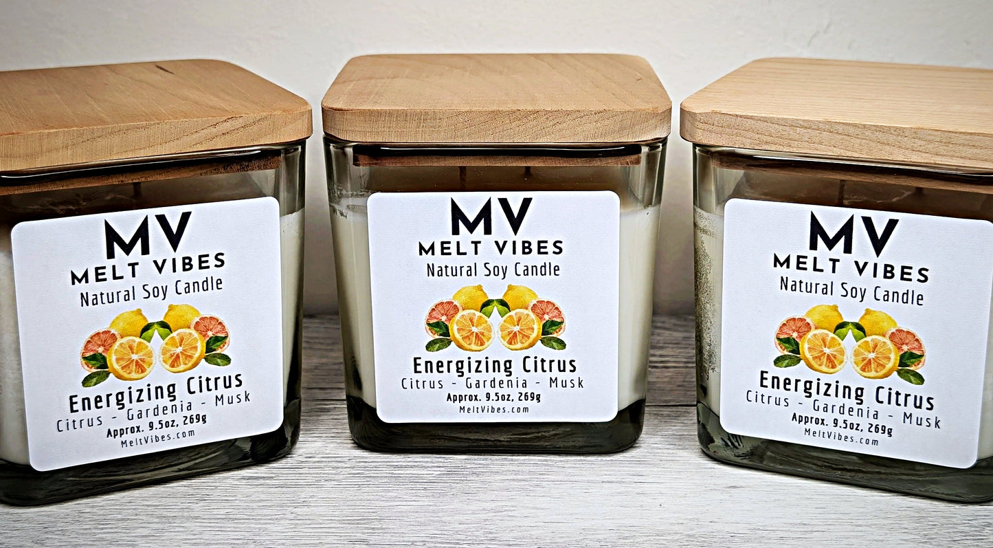 Energizing Citrus Soy Candle