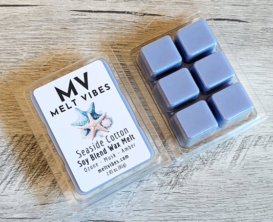 Seaside Cotton Wax Melt Clamshell